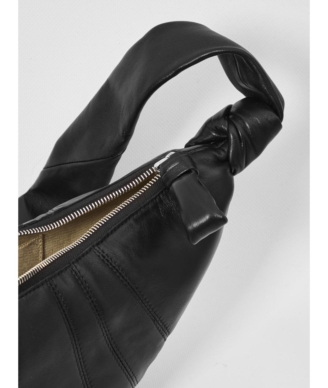 LEMAIRE Черная кожаная сумка через плечо, фото 4
