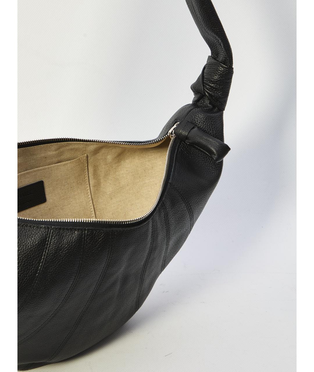 LEMAIRE Черная кожаная сумка через плечо, фото 4