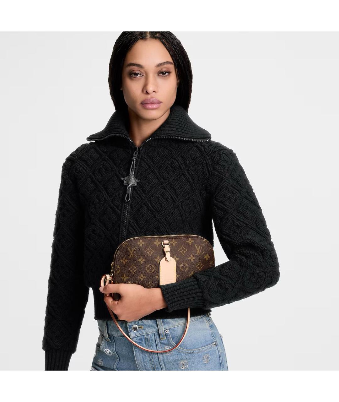 LOUIS VUITTON Коричневая кожаная сумка через плечо, фото 2