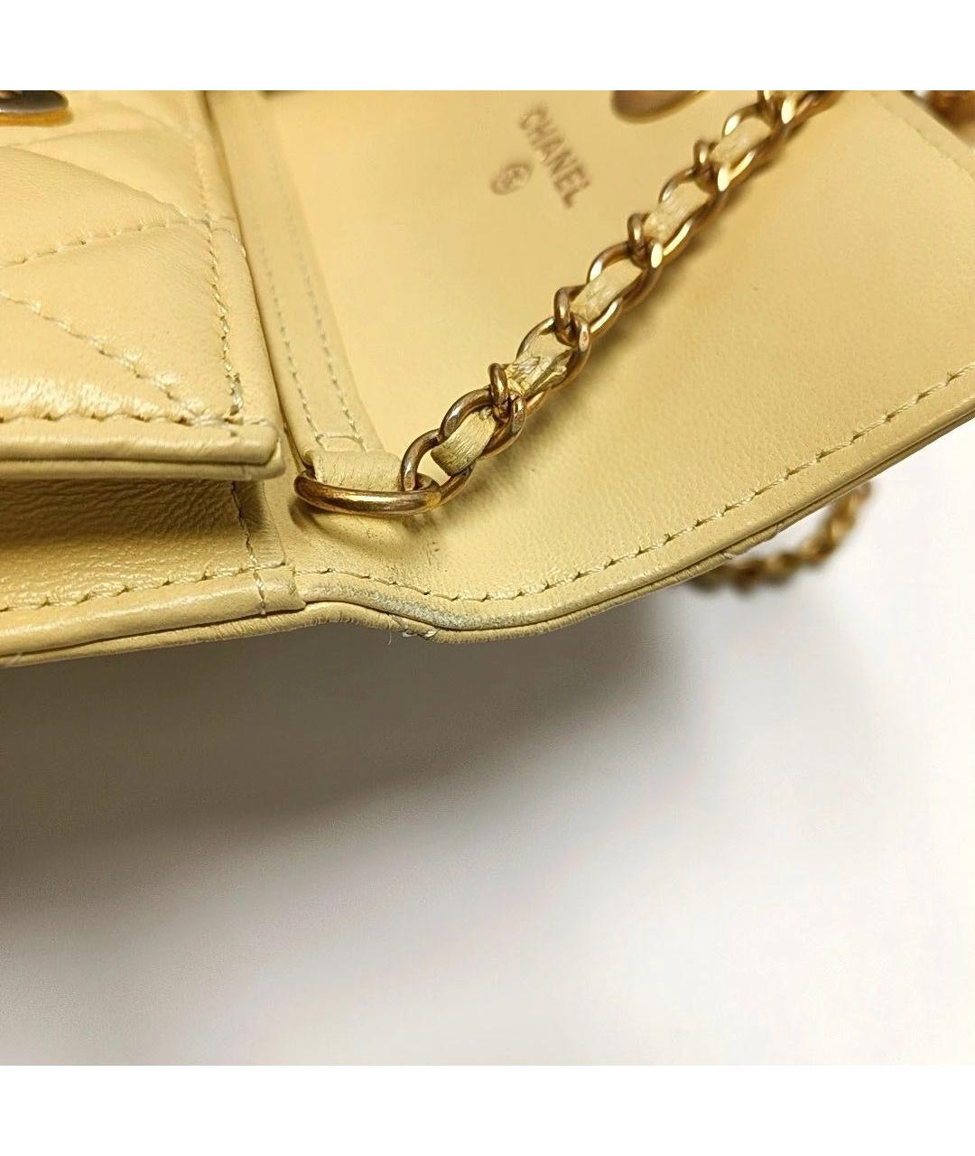 CHANEL Бежевая кожаная сумка через плечо, фото 7