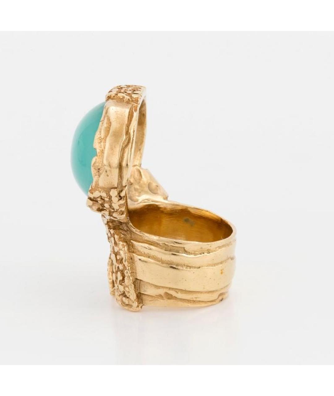 SAINT LAURENT Бирюзовое металлическое кольцо, фото 4