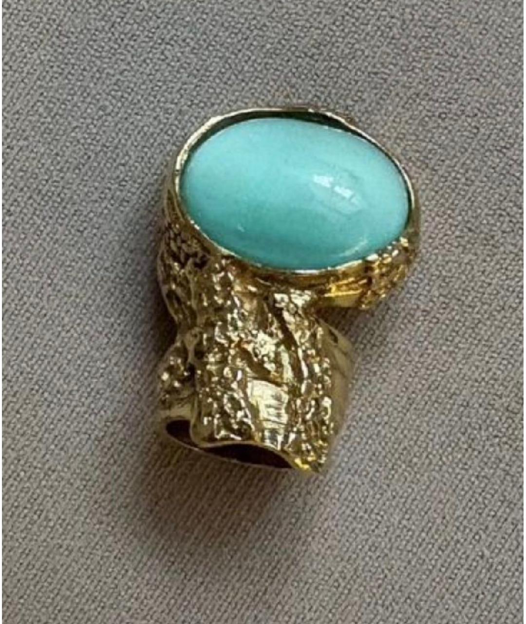 SAINT LAURENT Бирюзовое металлическое кольцо, фото 5