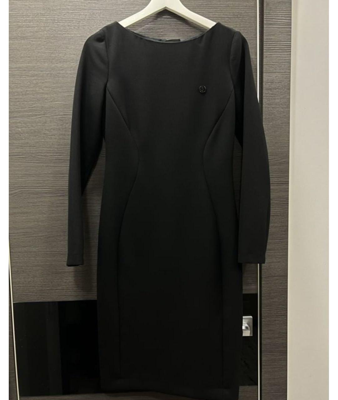 ARMANI JEANS Черное хлопковое платье, фото 5