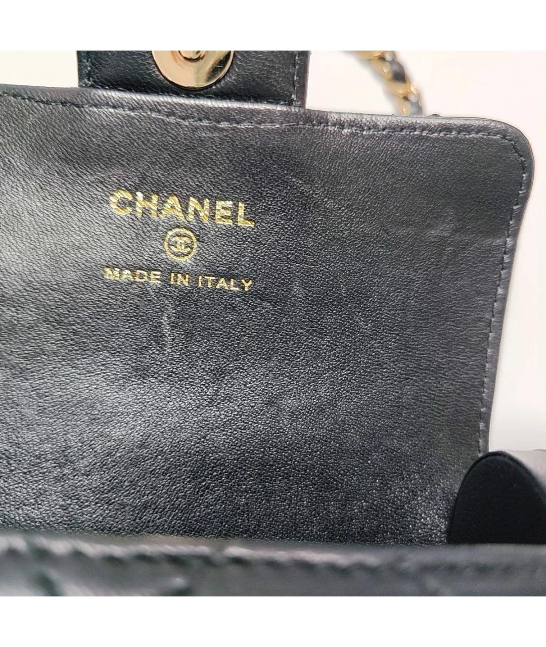 CHANEL Черная кожаная сумка через плечо, фото 5