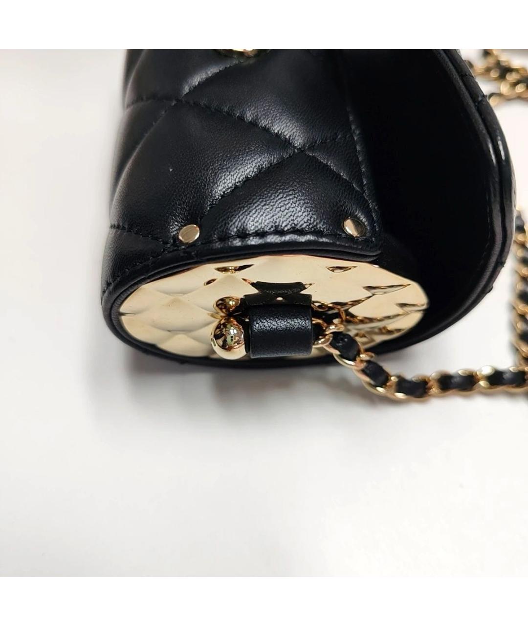 CHANEL Черная кожаная сумка через плечо, фото 2