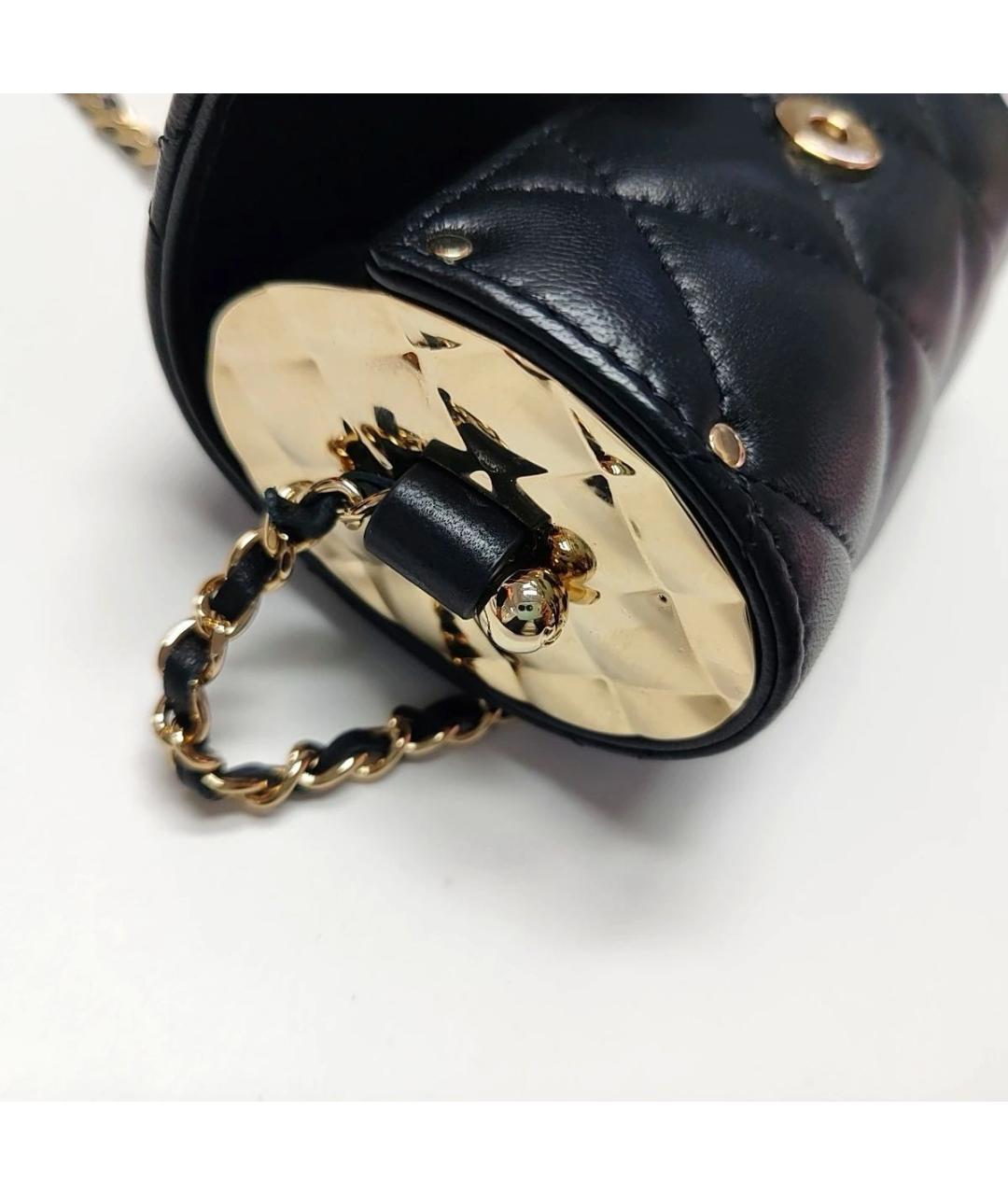 CHANEL Черная кожаная сумка через плечо, фото 3