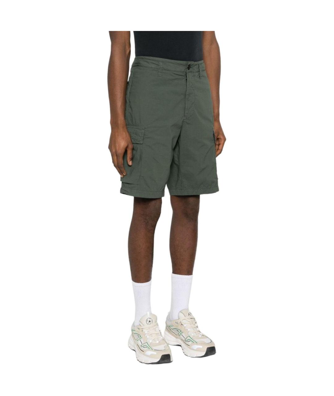 STONE ISLAND Зеленые шорты, фото 4