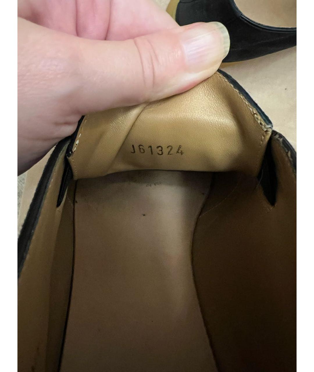 LORO PIANA Черные замшевые лоферы, фото 5