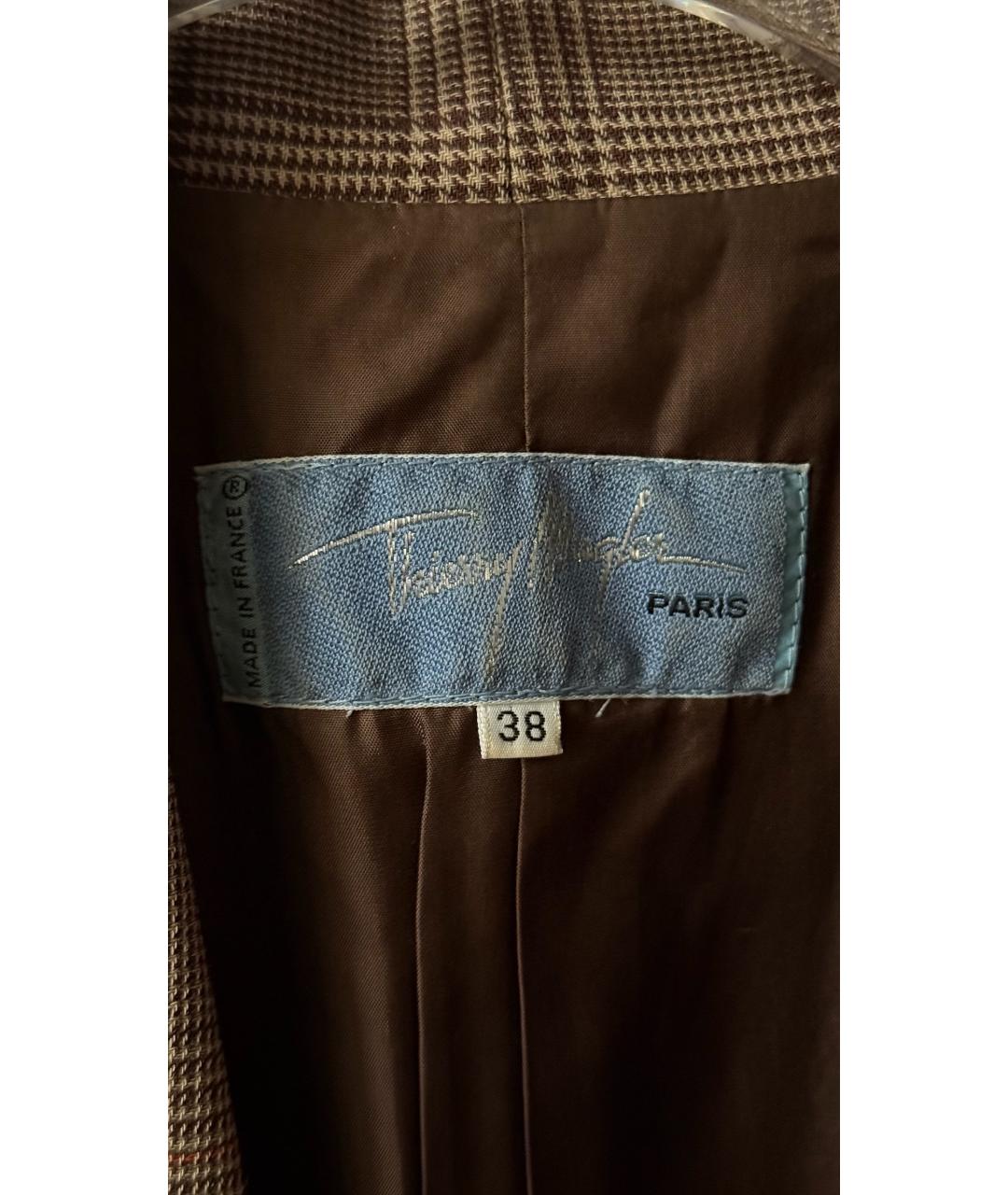 THIERRY MUGLER VINTAGE Бежевый шерстяной жакет/пиджак, фото 3