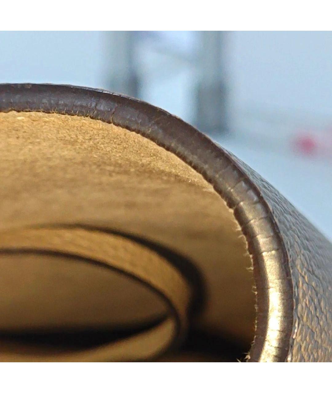 LOUIS VUITTON Бежевая кожаная сумка с короткими ручками, фото 8