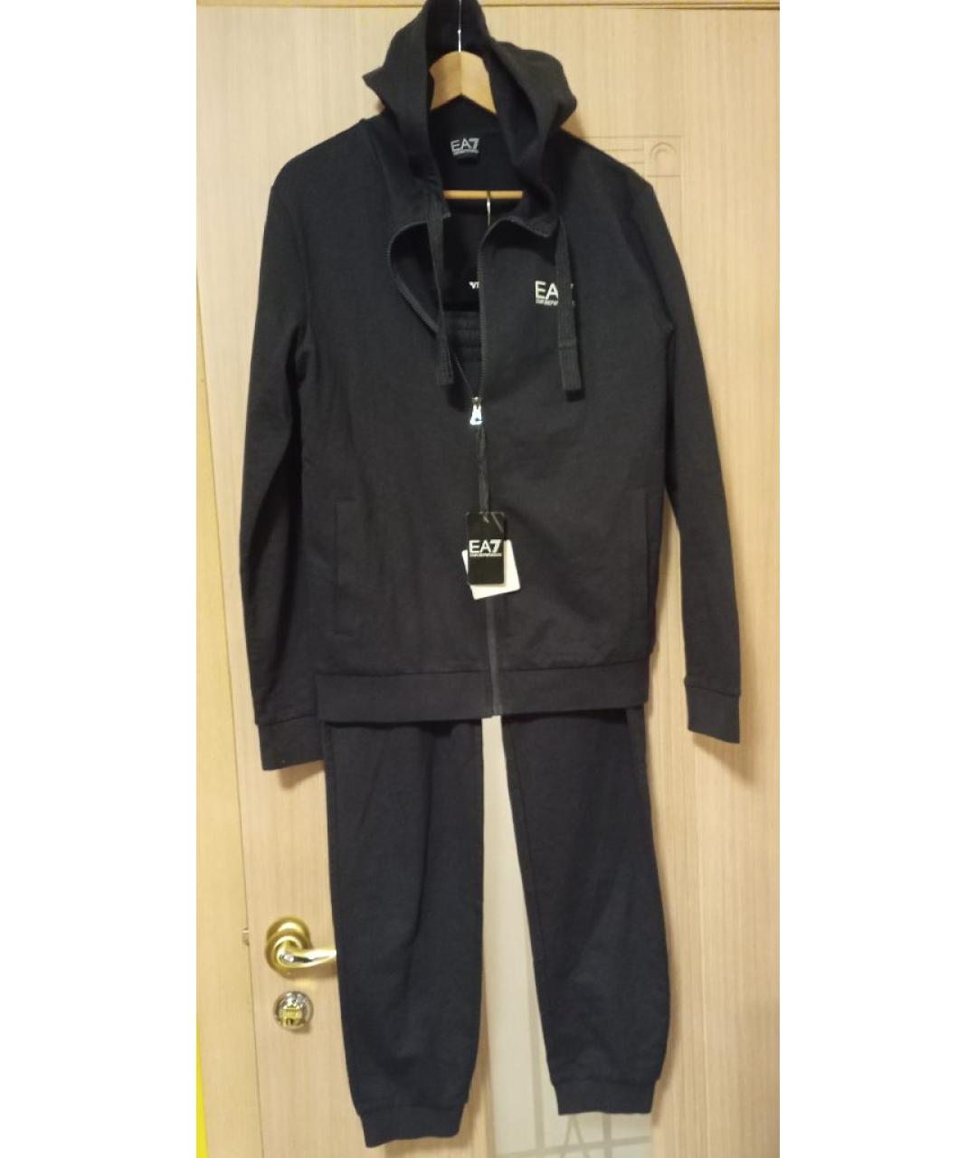 EMPORIO ARMANI Черный вискозный спортивный костюм, фото 7