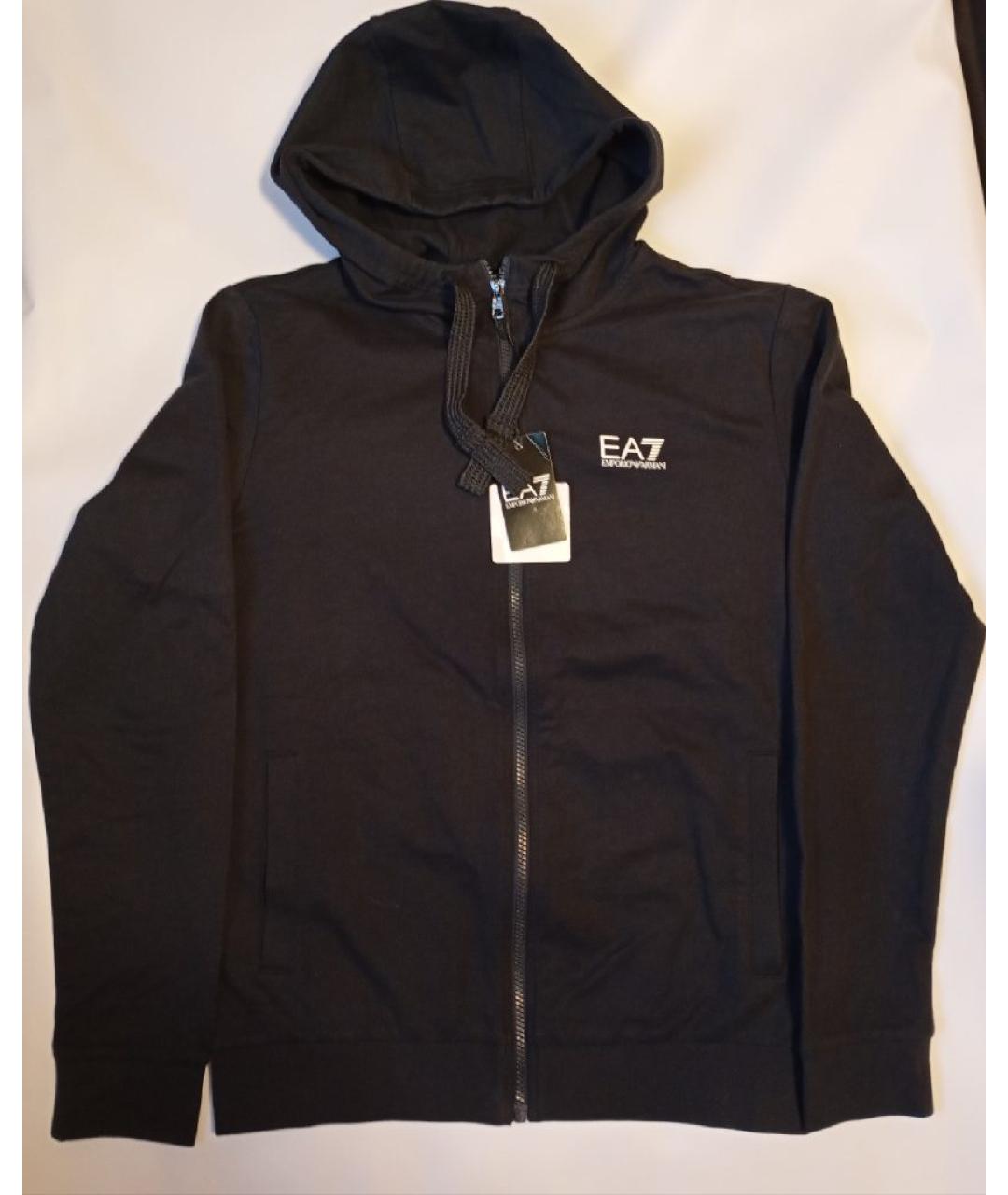 EMPORIO ARMANI Черный хлопко-эластановый спортивный костюм, фото 9