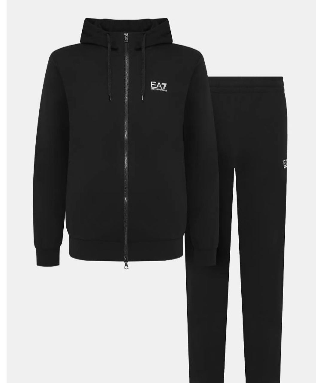 EMPORIO ARMANI Черный вискозный спортивный костюм, фото 3