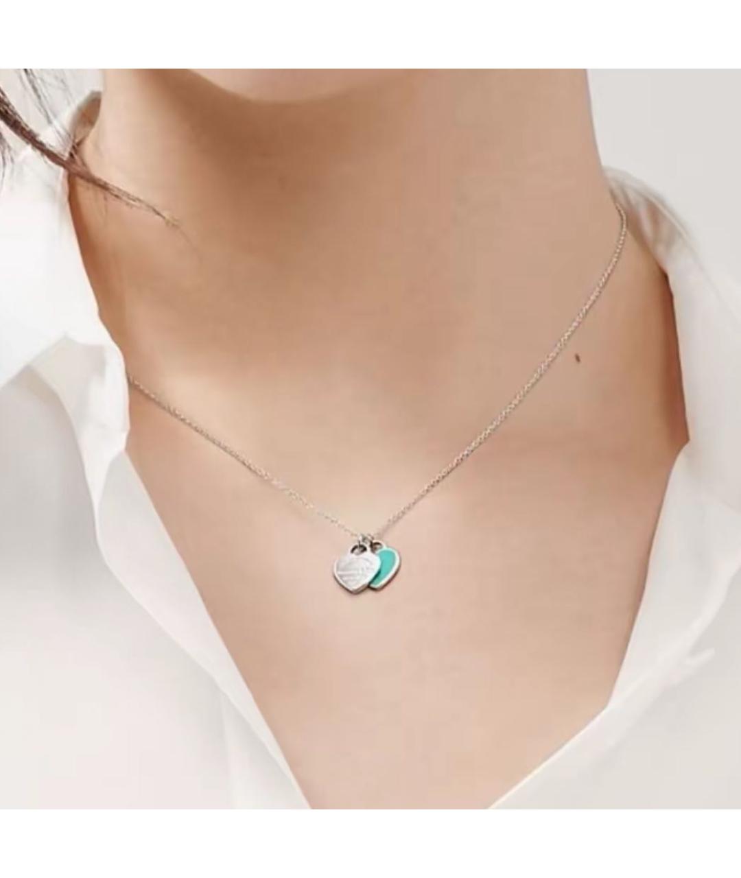 TIFFANY&CO Бирюзовое серебряное колье, фото 4