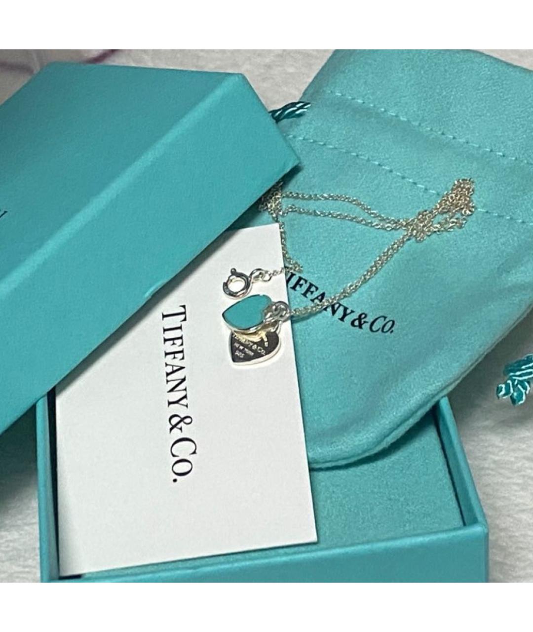 TIFFANY&CO Бирюзовое серебряное колье, фото 6