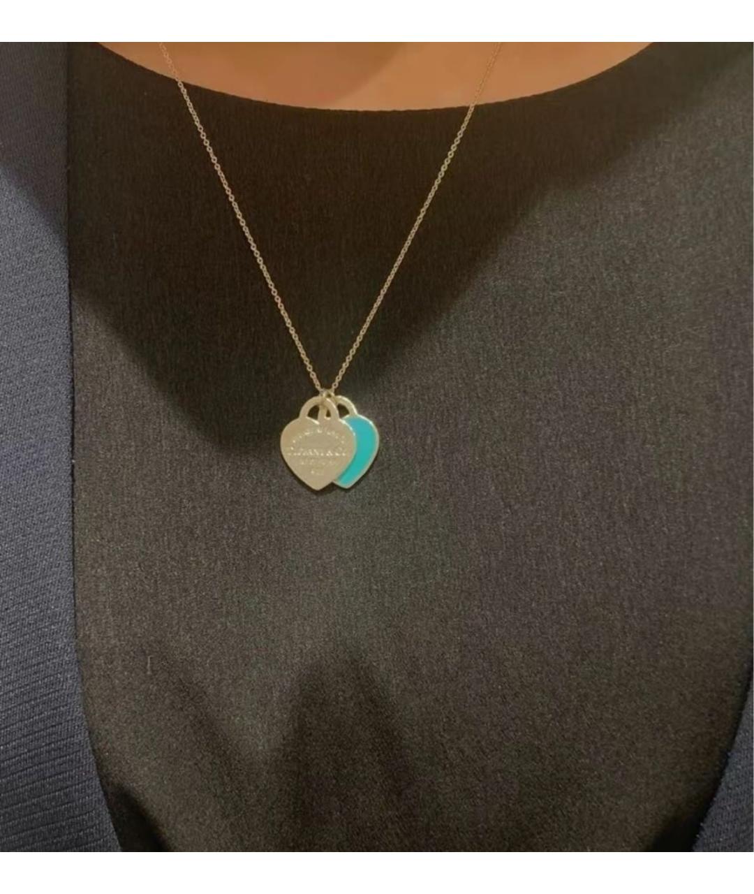 TIFFANY&CO Бирюзовое серебряное колье, фото 5