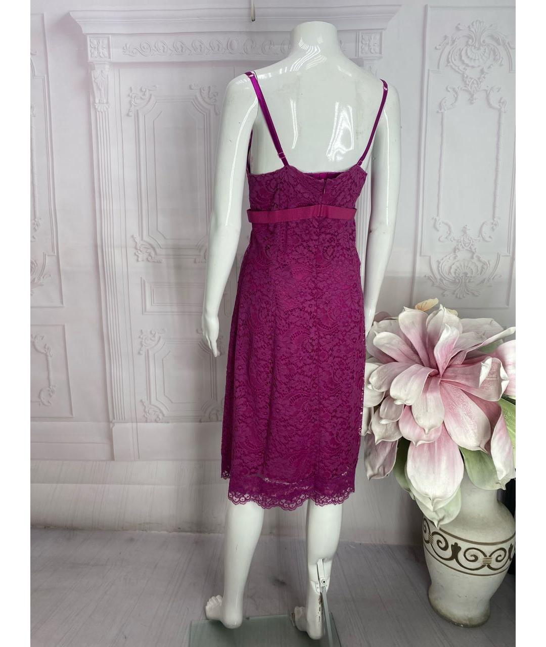 DOLCE&GABBANA Розовое хлопковое коктейльное платье, фото 8