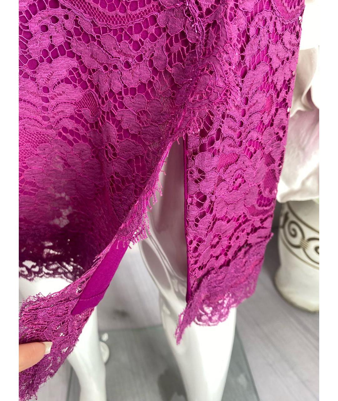 DOLCE&GABBANA Розовое хлопковое коктейльное платье, фото 4