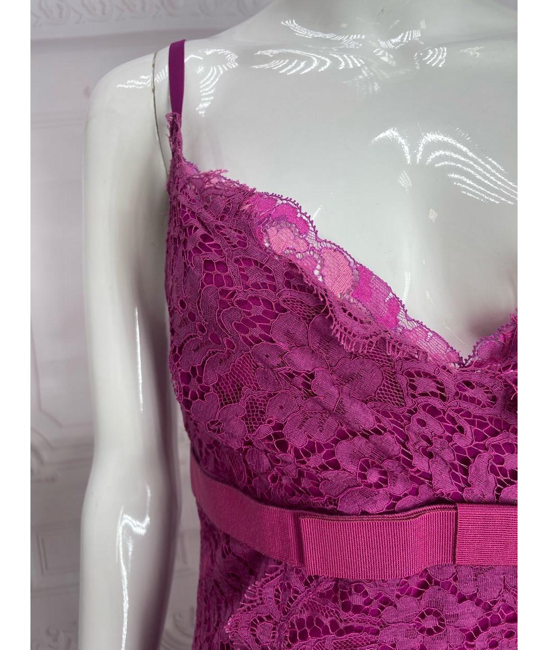 DOLCE&GABBANA Розовое хлопковое коктейльное платье, фото 7