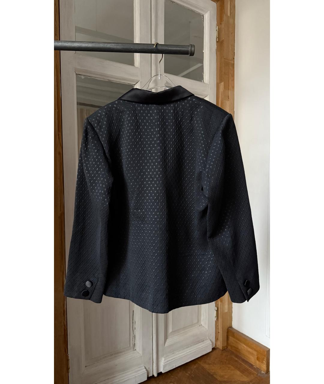 SAINT LAURENT Черный хлопковый жакет/пиджак, фото 2