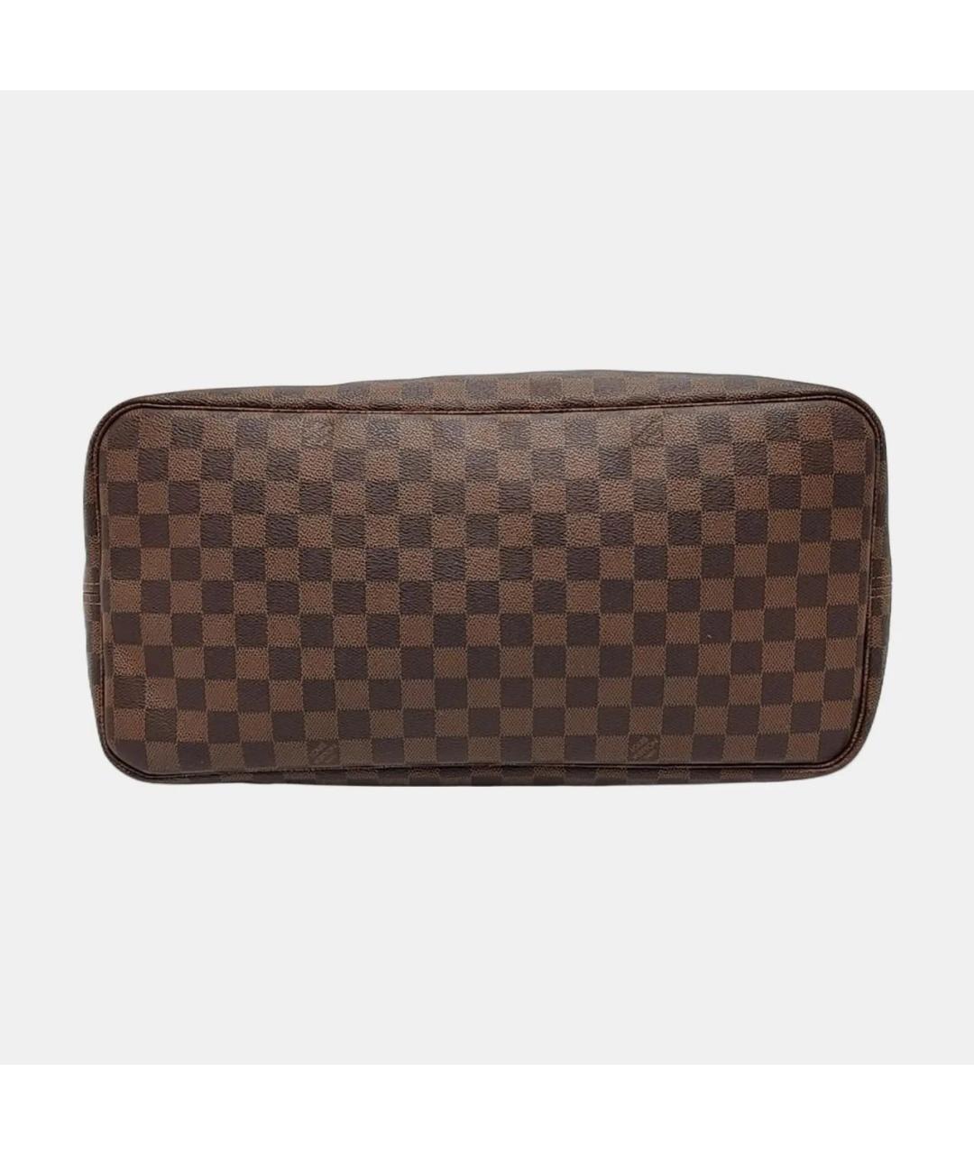 LOUIS VUITTON Коричневая кожаная сумка тоут, фото 4