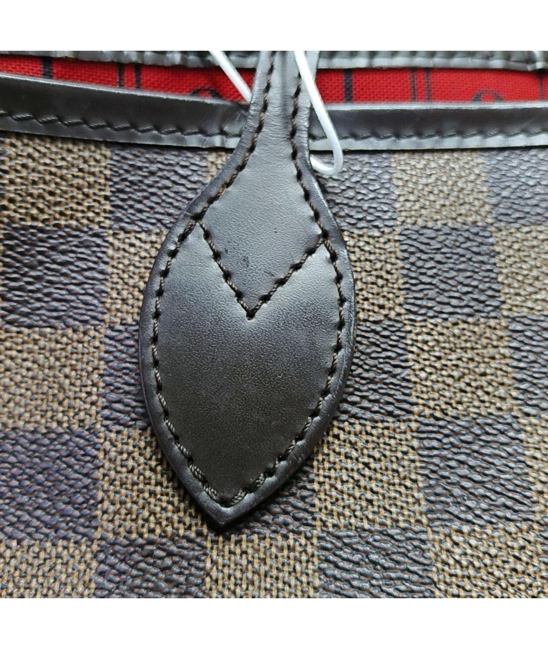 LOUIS VUITTON Коричневая кожаная сумка тоут, фото 6