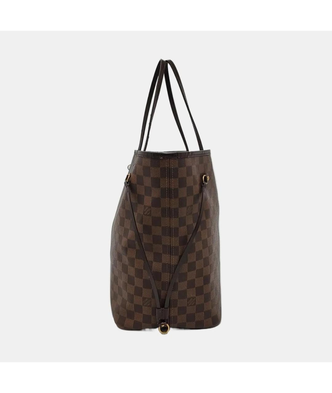 LOUIS VUITTON Коричневая кожаная сумка тоут, фото 3