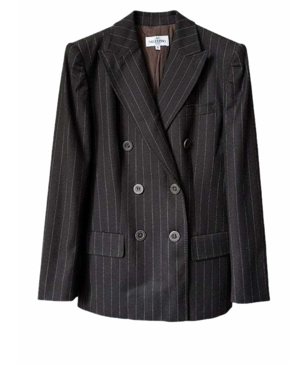VALENTINO Серый шерстяной жакет/пиджак, фото 1