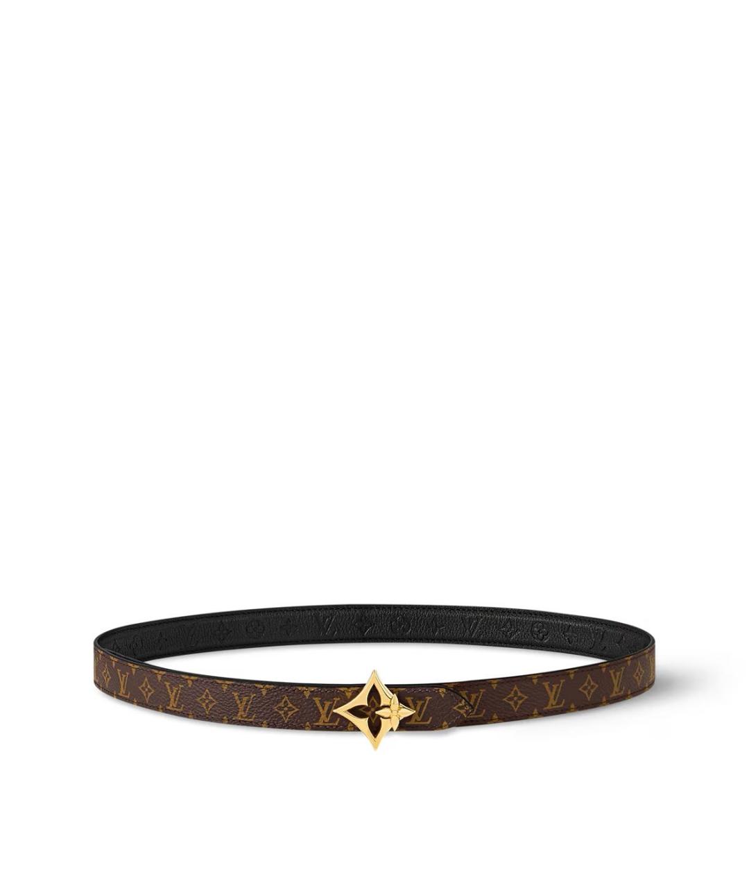 LOUIS VUITTON Коричневый кожаный ремень, фото 4