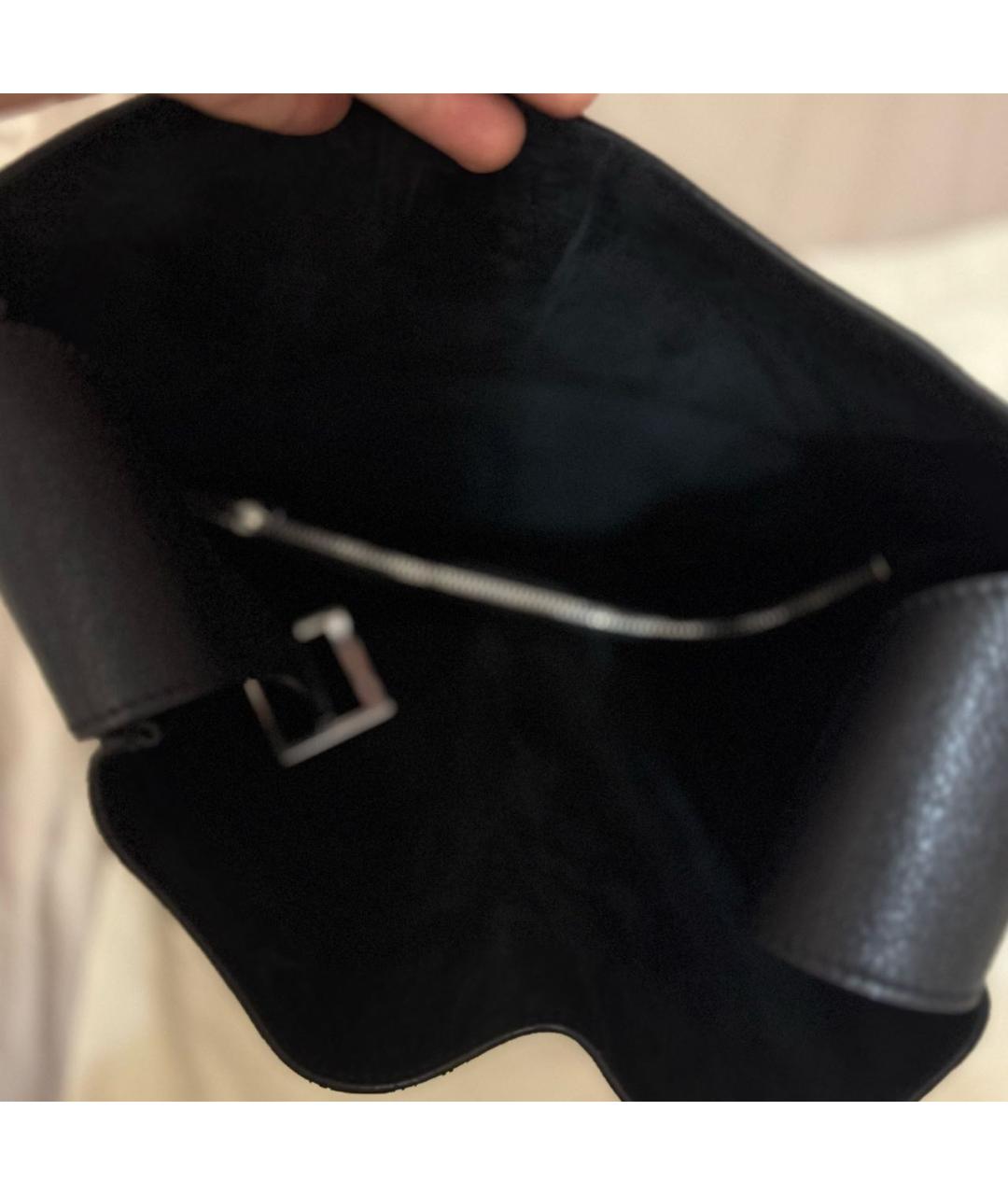 SAINT LAURENT Черная кожаная сумка тоут, фото 3