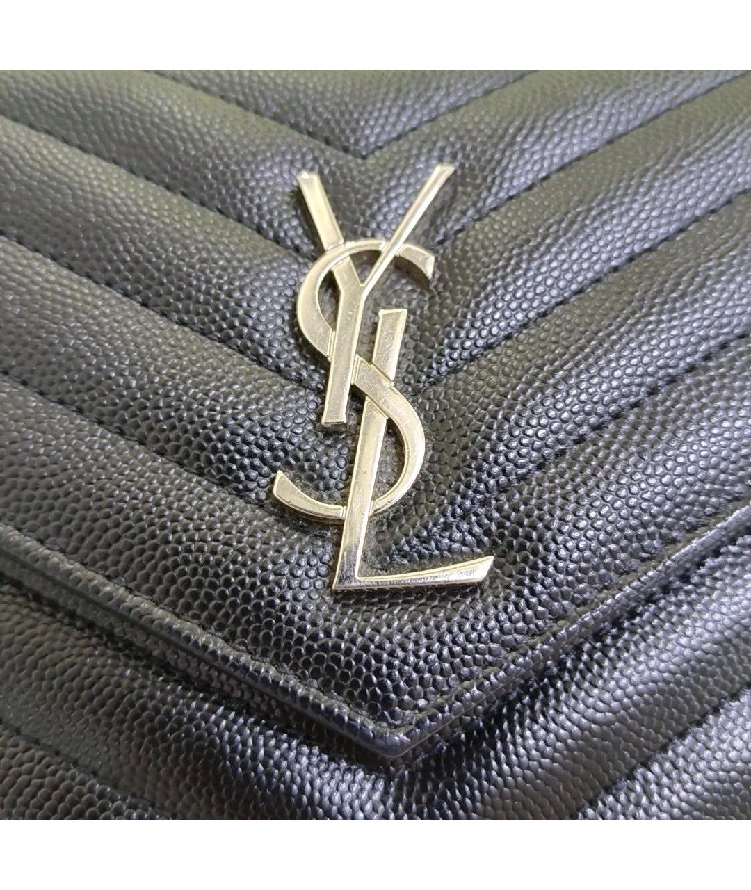 SAINT LAURENT Черная кожаная сумка через плечо, фото 7