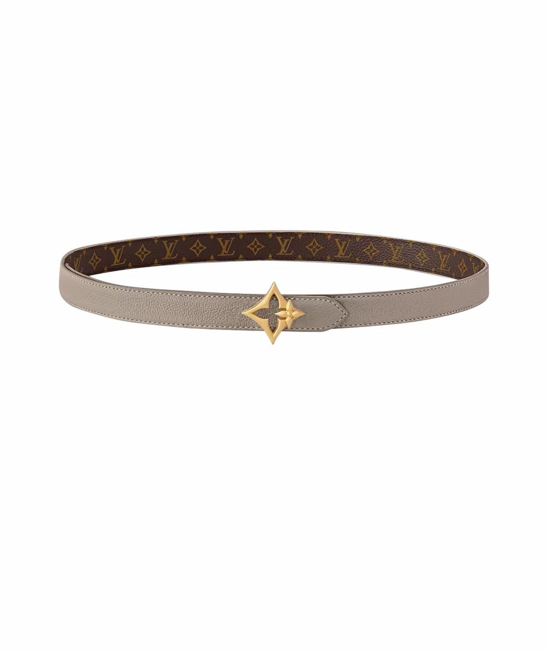 LOUIS VUITTON Бежевый кожаный ремень, фото 1