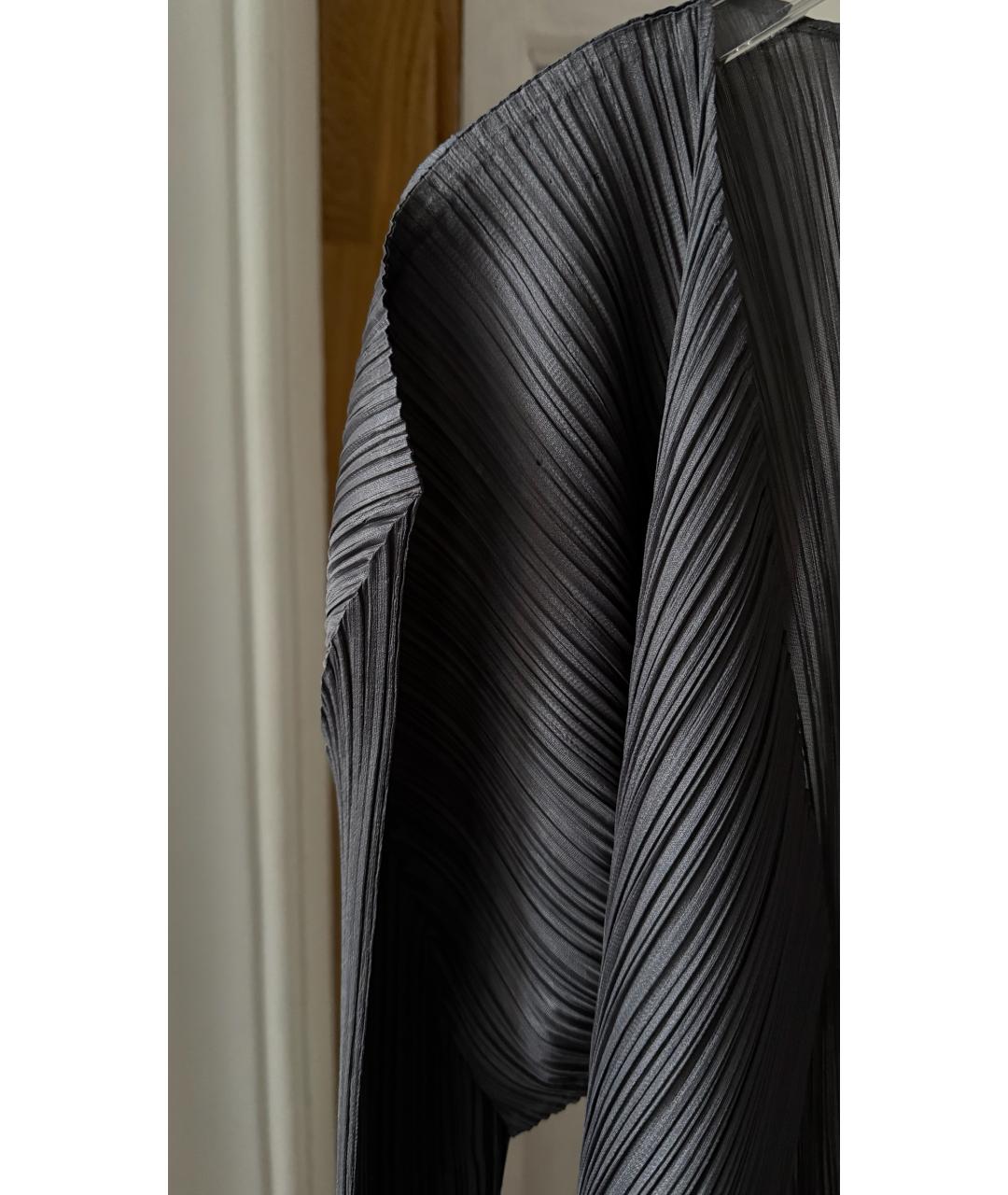 ISSEY MIYAKE Серый полиэстеровый кардиган, фото 5