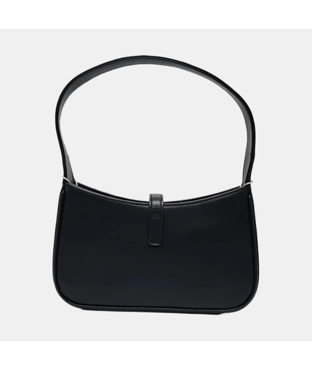 SAINT LAURENT Черная кожаная сумка с короткими ручками, фото 4