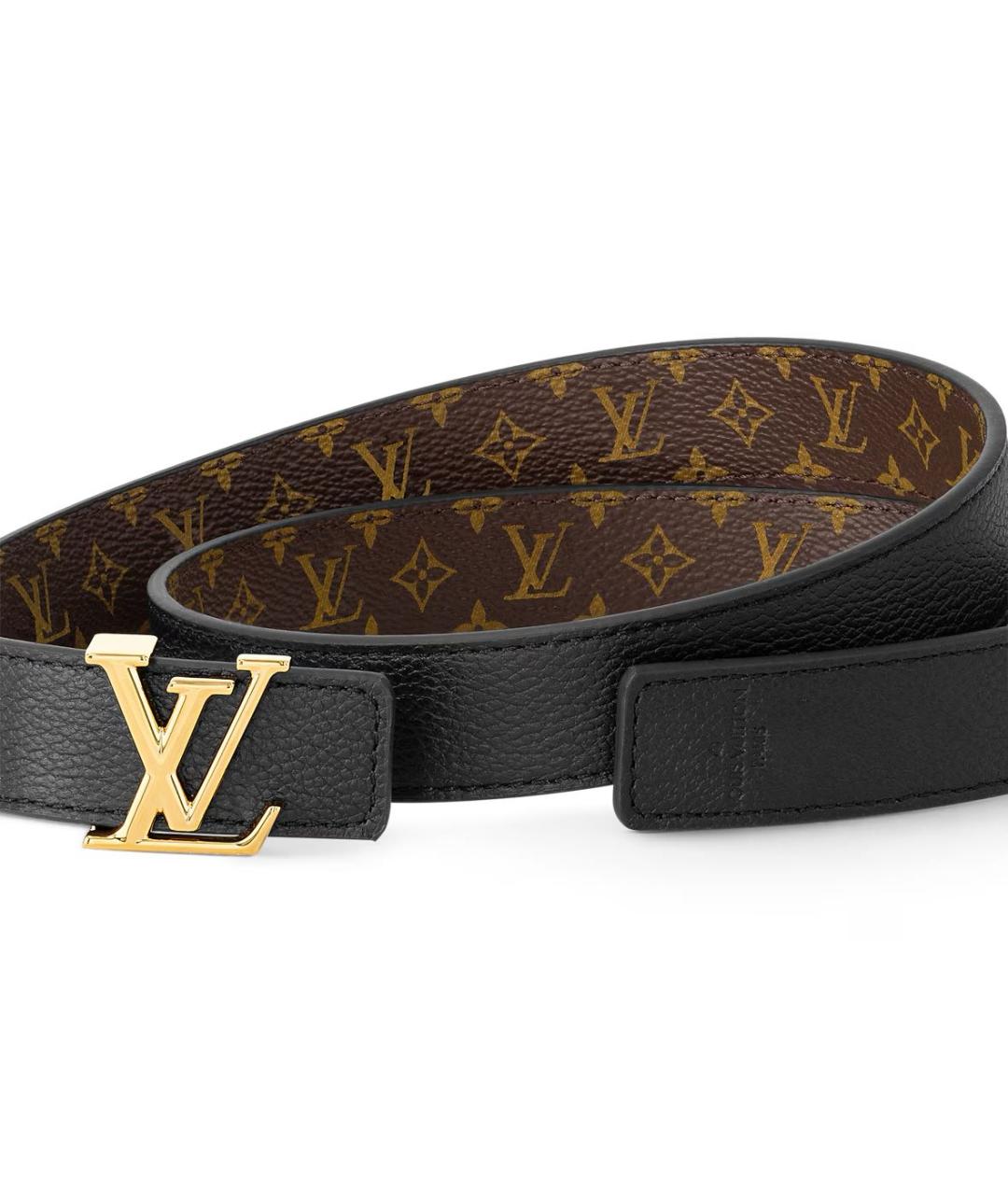 LOUIS VUITTON Коричневый кожаный ремень, фото 3