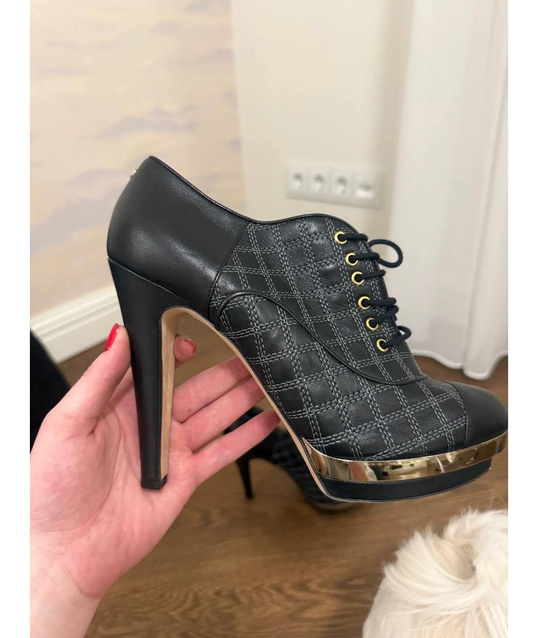 CHANEL Черные кожаные ботильоны, фото 5