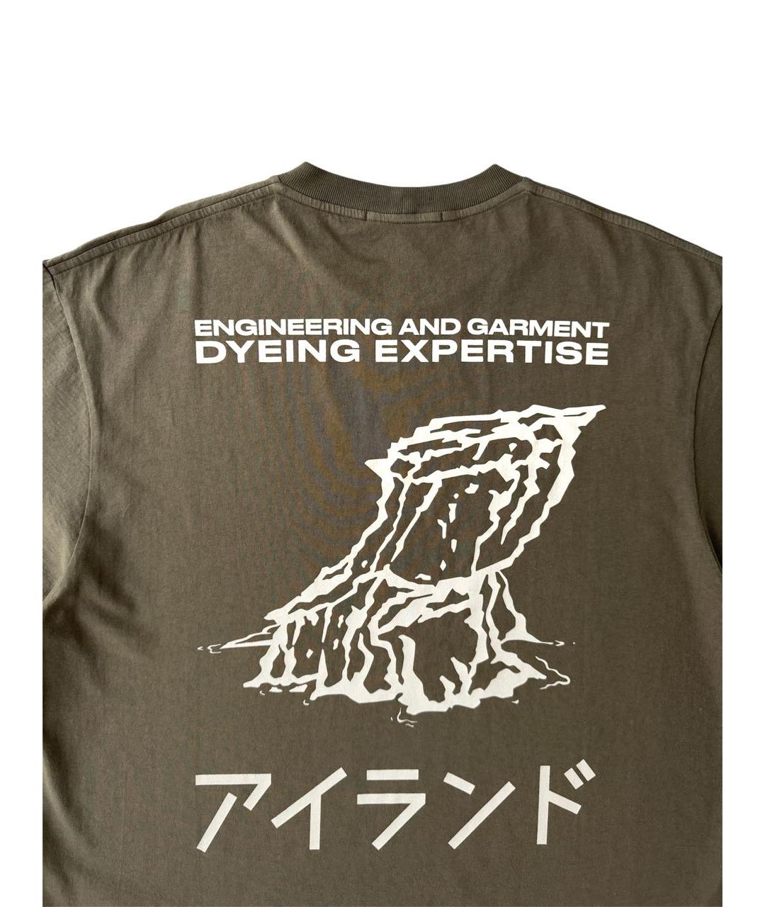 STONE ISLAND Хаки хлопковая майка, фото 3