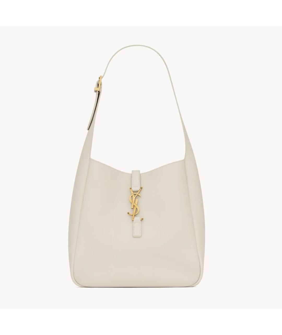 SAINT LAURENT Бежевая кожаная сумка тоут, фото 8