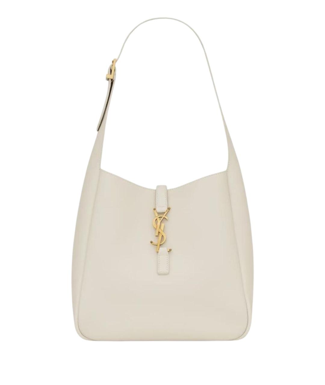 SAINT LAURENT Бежевая кожаная сумка тоут, фото 1