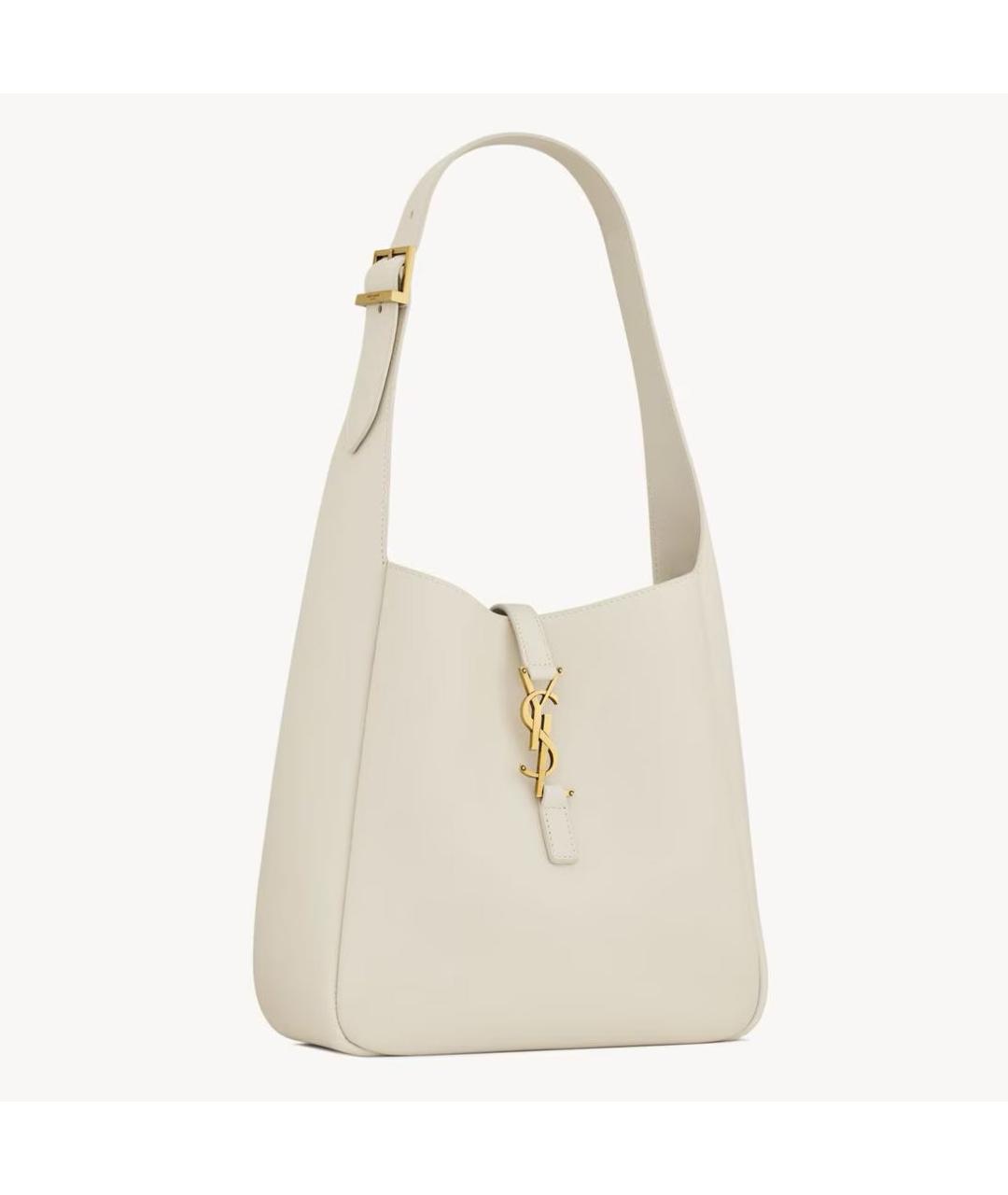 SAINT LAURENT Бежевая кожаная сумка тоут, фото 6