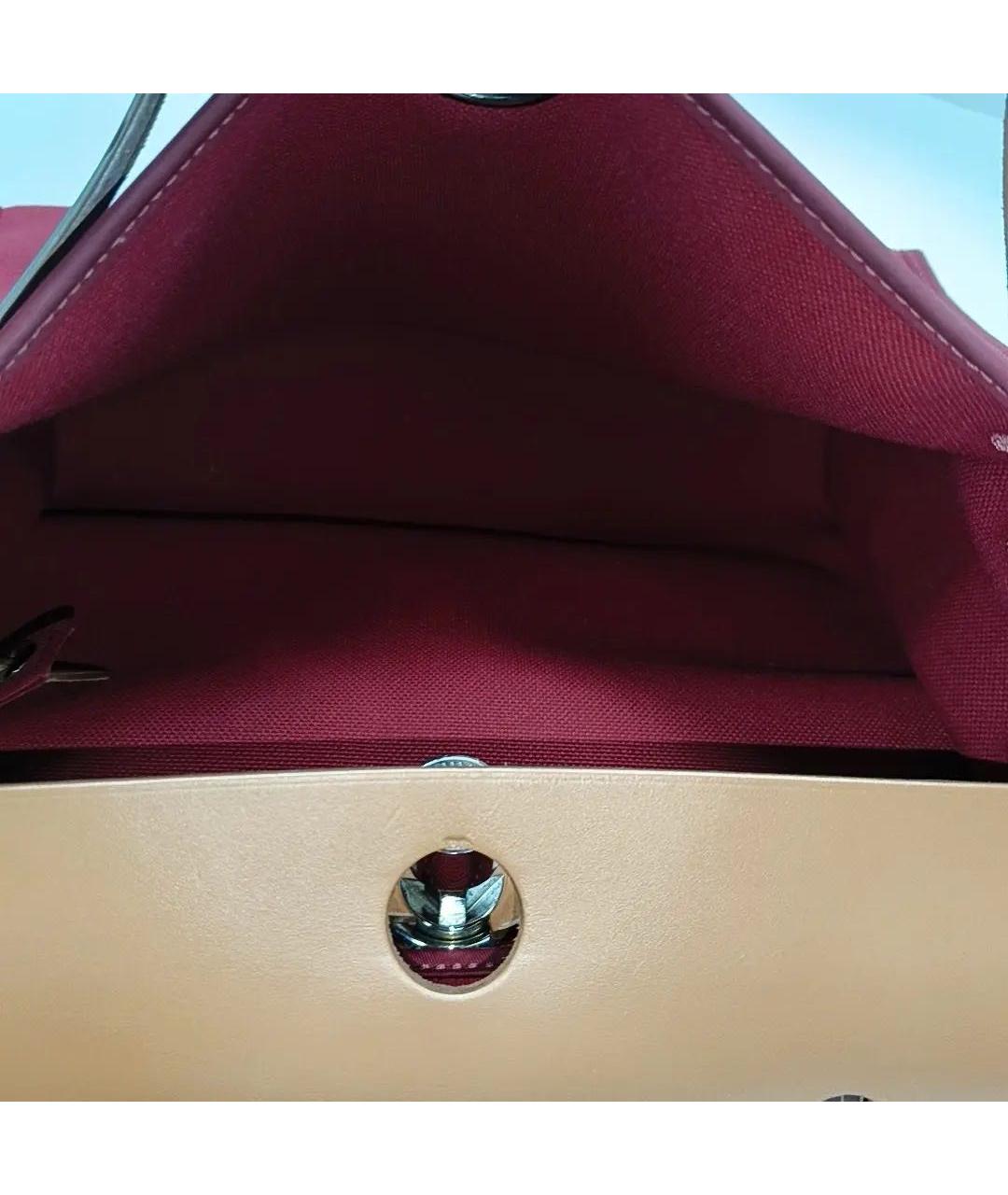 HERMES Красная кожаная сумка через плечо, фото 5