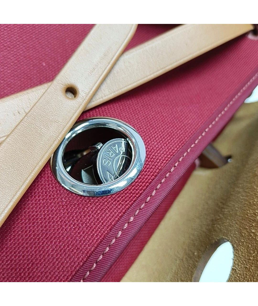 HERMES Красная кожаная сумка через плечо, фото 8