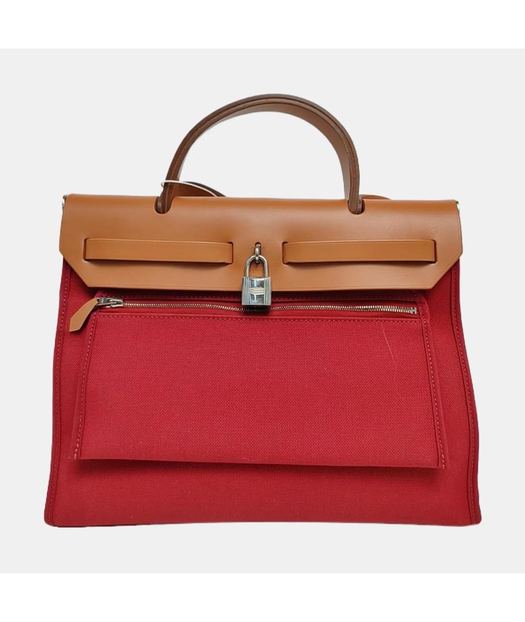 HERMES Красная кожаная сумка через плечо, фото 4