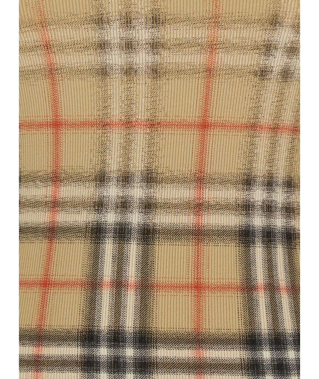 BURBERRY Бежевая хлопковая футболка, фото 3