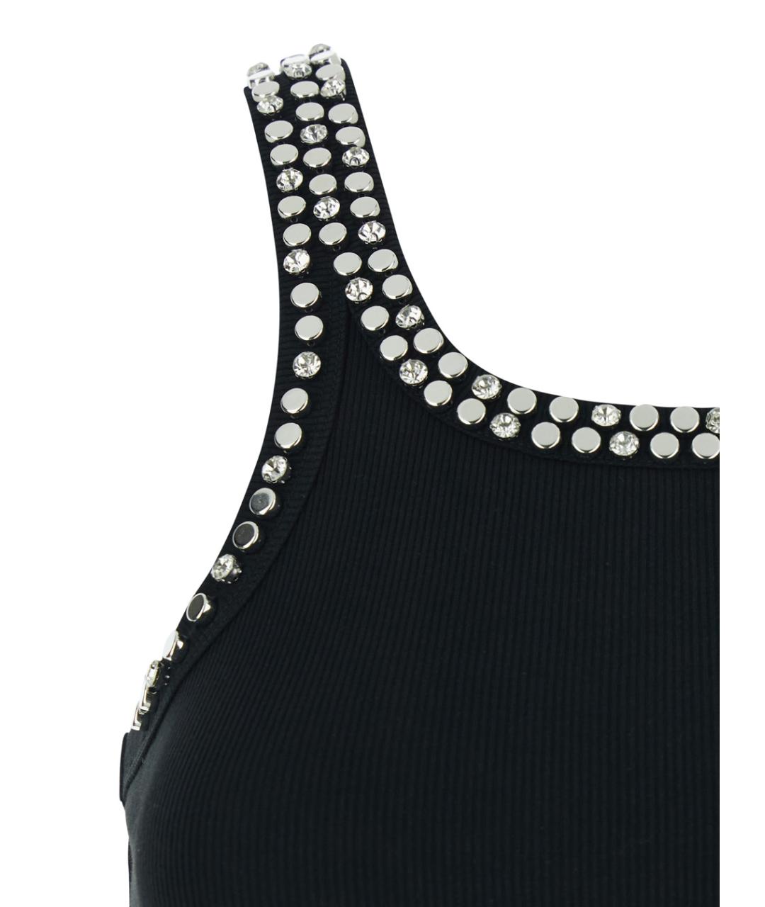 PINKO Черная хлопковая майка, фото 3