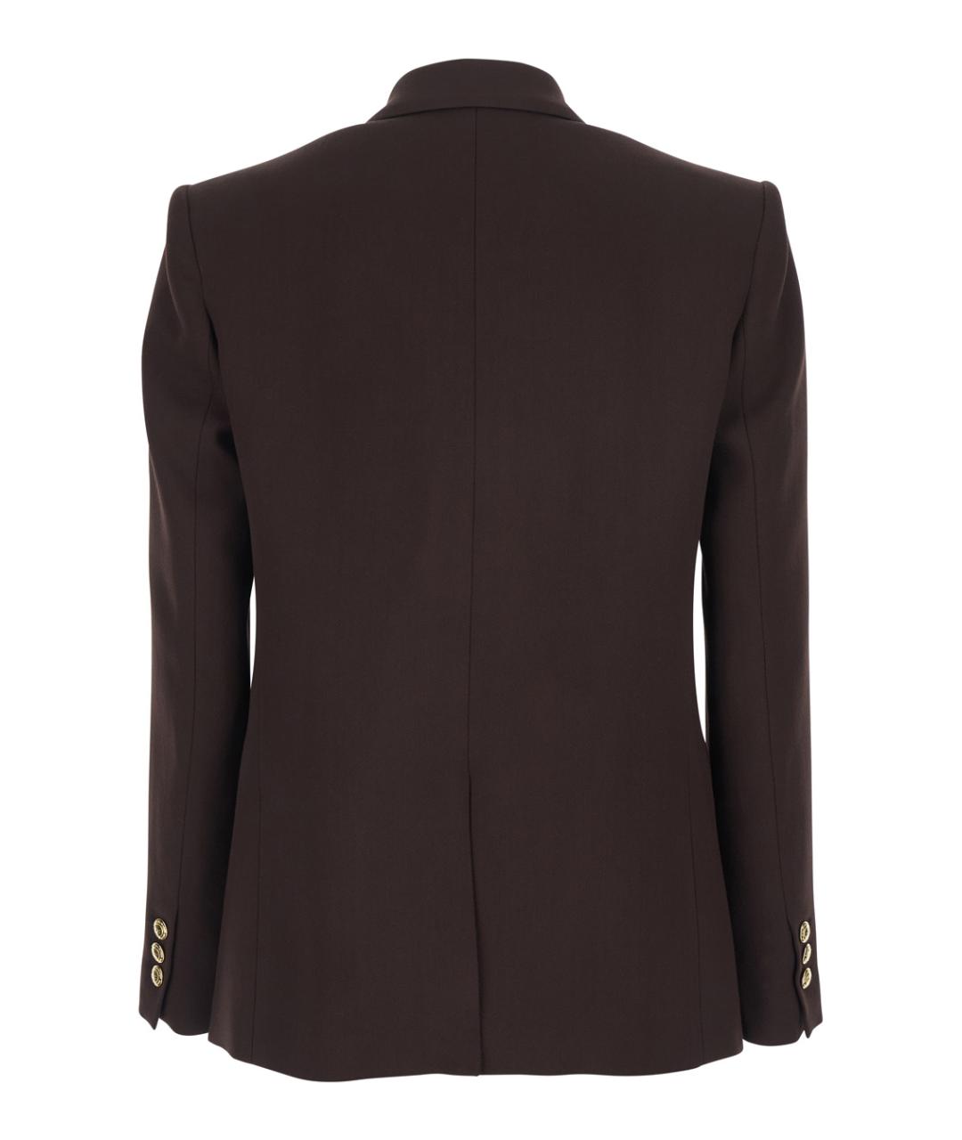 ELISABETTA FRANCHI Коричневый вискозный жакет/пиджак, фото 2