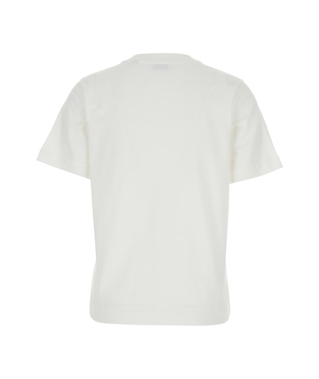 BURBERRY Белая хлопковая футболка, фото 2