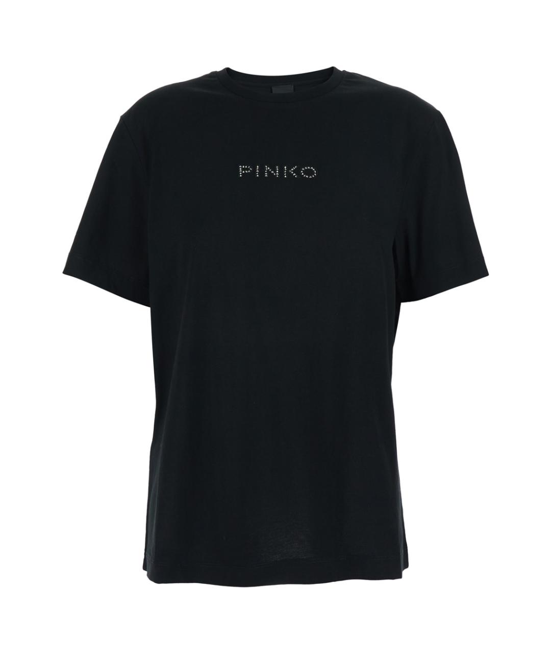 PINKO Черная хлопковая футболка, фото 1