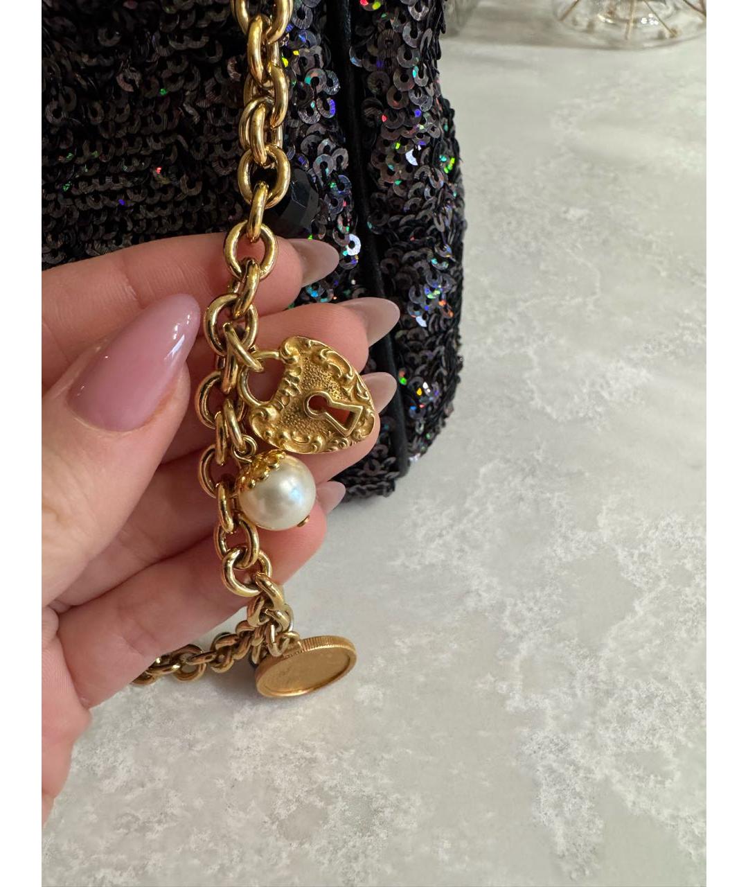 DOLCE&GABBANA Мульти тканевая сумка с короткими ручками, фото 4