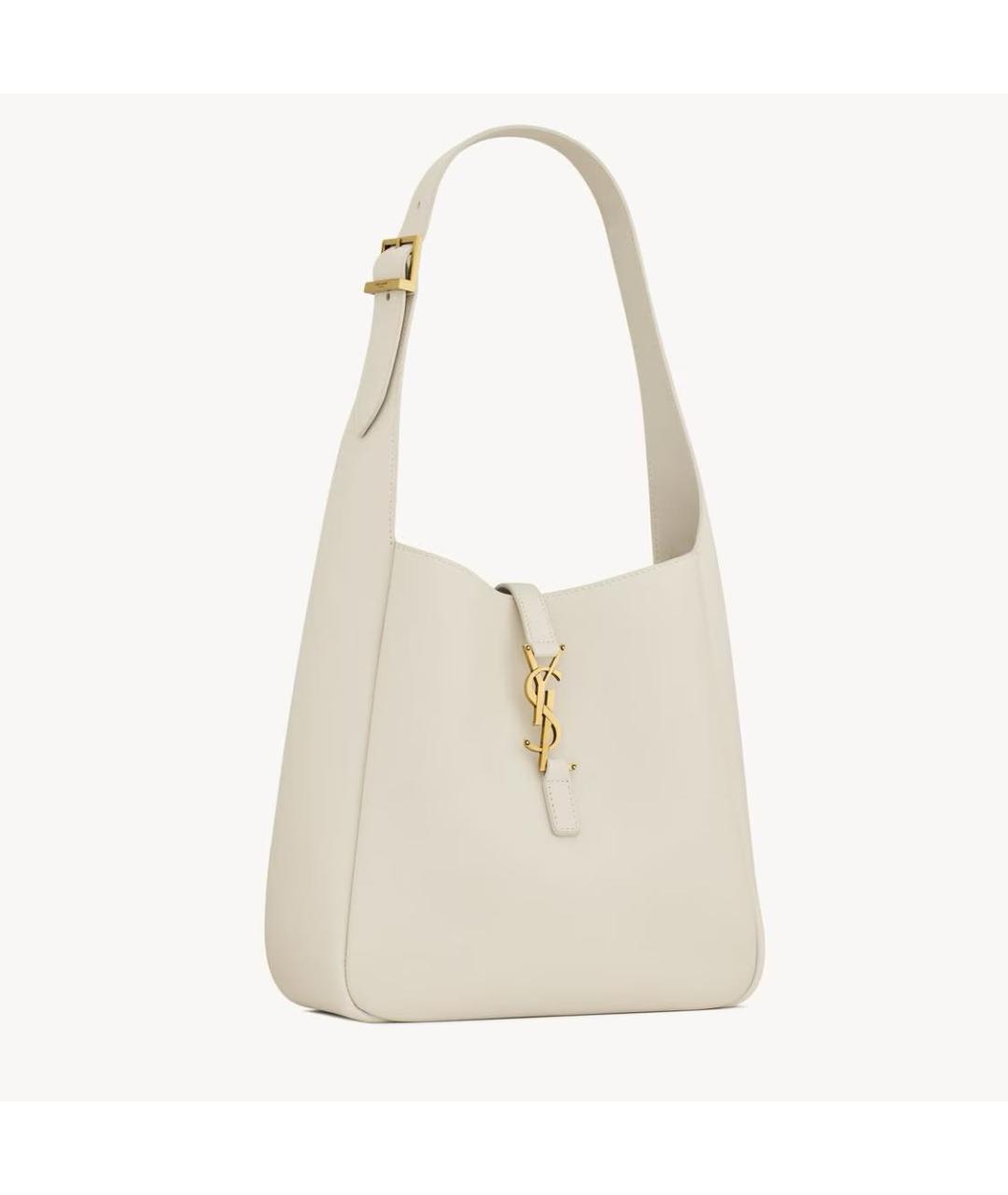 SAINT LAURENT Бежевая кожаная сумка тоут, фото 6